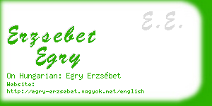 erzsebet egry business card